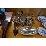 A quantity of various silver plated ware to includ