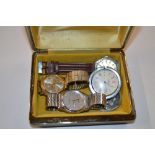 Three various gentleman's wrist watches and a Seko