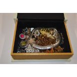 A box of costume jewellery