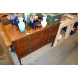 An Edwardian mahogany and inlaid chest fitted two