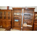 A large good quality oak bookcase