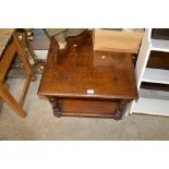 A good quality oak square top two tier coffee tabl
