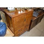 A 20th Century walnut tool boy fitted two drawers