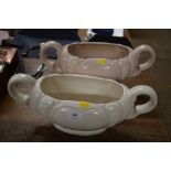 Two Govancroft of Glasgow pottery urns/ vases