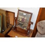 A small Victorian mahogany swing frame toilet mirr