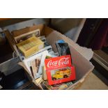 A box of post cards, Lledo 'Days Gone' model vehicles