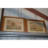 After C.H. Lewis, a pair of oak framed coloured pr