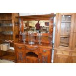 A late Victorian mirror back sideboard fitted two