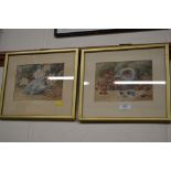 F. Flackton pair of watercolour still life studies