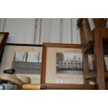 Two framed and glazed military photograph line-ups