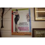 A print on canvas advertising 'Breakfast At Tiffany'