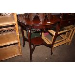 An Edwardian mahogany window table