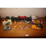 A collection of various model vehicles some in the