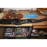 A black leather gun case