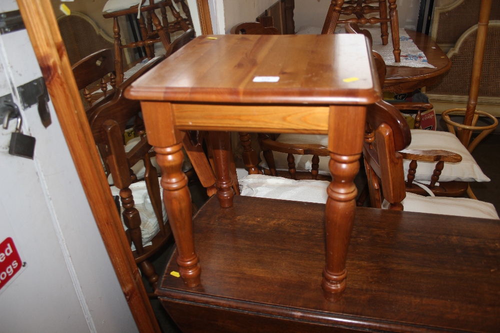 A small modern pine table