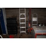 An aluminium step ladder