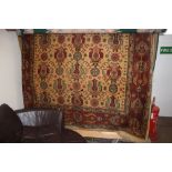 An approx 9'6" x 6'4" Eastern patterned rug