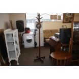 A mahogany hat & coat stand