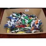 A box of Matchbox die cast model planes