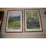 A pair of continental water colour studies depicti