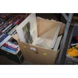 A quantity of unframed pictures together with fram