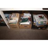 Four boxes of books