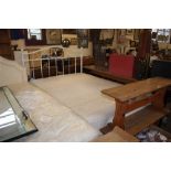 A double divan bed and mattress