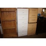 A white painted chest fitted six drawers of narrow