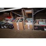 Six boxes of various books