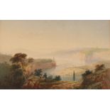 J G Philip, "The Avon Above Bristol" watercolour dated 1846, 33cm x 50cm