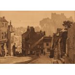 Leonard Russell Squirrell, pencil signed aquatint entitled "Morning in Durham" dated 1931, 25cm x