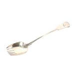 A George III silver Fiddle pattern serving fork, of large size, London 1809