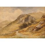 John Bates Noel, 1870 -1927, landscape study, signed watercolour, 24.5cm x 34.5cm. Label verso, Gray