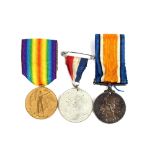 Two World War I medals, for 3919 Pte. E. Parnell, Essex Regiment and a King George V and Queen