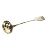 A George III silver Fiddle pattern soup ladle, London 1811