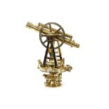 A brass theodolite, with white metal scale, by Street of London