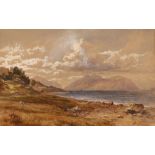 Arthur Perigal RSA, "Loch Linnhe at Ballachulish", watercolour, 28cm x 43cm
