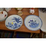 Two 19th Century blue and white saucer dishes