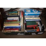 Two boxes of various books