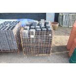 A large quantity of plastic plant pots