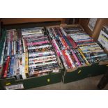 Two boxes of various DVD's