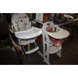 Two children's high chairs