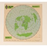 A "Great Circle Dx map" Radio Society of Great Britain framed and glazed poster