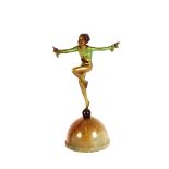 Manner of Lorenzl, cold painted bronze figure of a