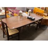 A Younger Volnay dining table, raised on square section supports, 197cm x 71cm