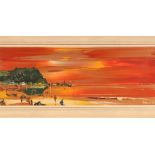 George Deakins 1911-1982, "Beach At Sunset" scene