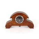 A Smith's Art Deco oak cased mantel clock, 30cm long x 17cm high