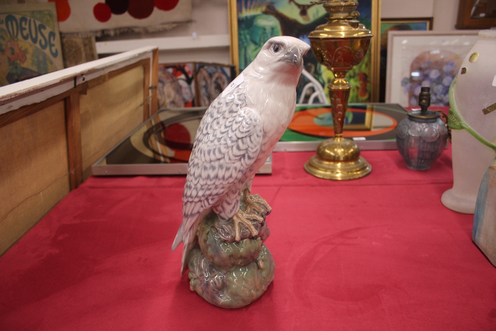 A Royal Copenhagen study of an eagle, perched on a rock, stamped and signed to base, 41cm high - Image 4 of 9
