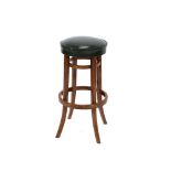 Five bentwood and leather upholstered high stools
