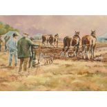 David Wren (Yorkshire Artist), "The Ploughing Matc
